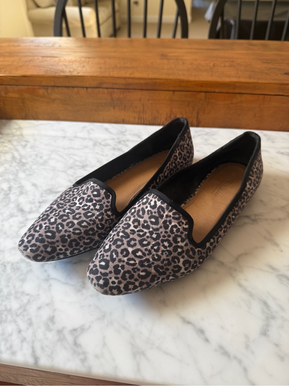 ASOS Leopard-Print Slip-On Loafers with Black Trim